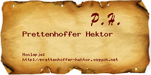 Prettenhoffer Hektor névjegykártya